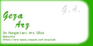 geza arz business card