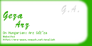 geza arz business card